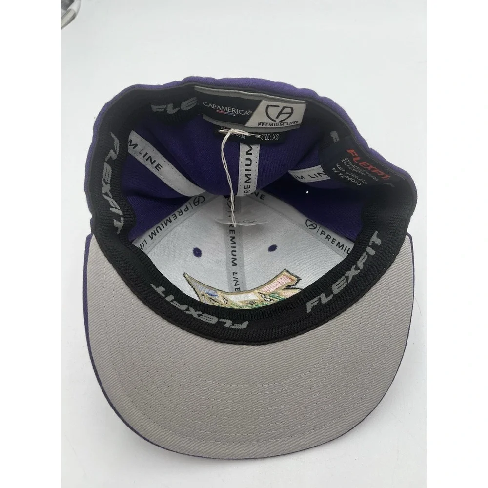 Cap America Lucky 777 Purple Flexfit Fitted Hat XS Premium Line Casino